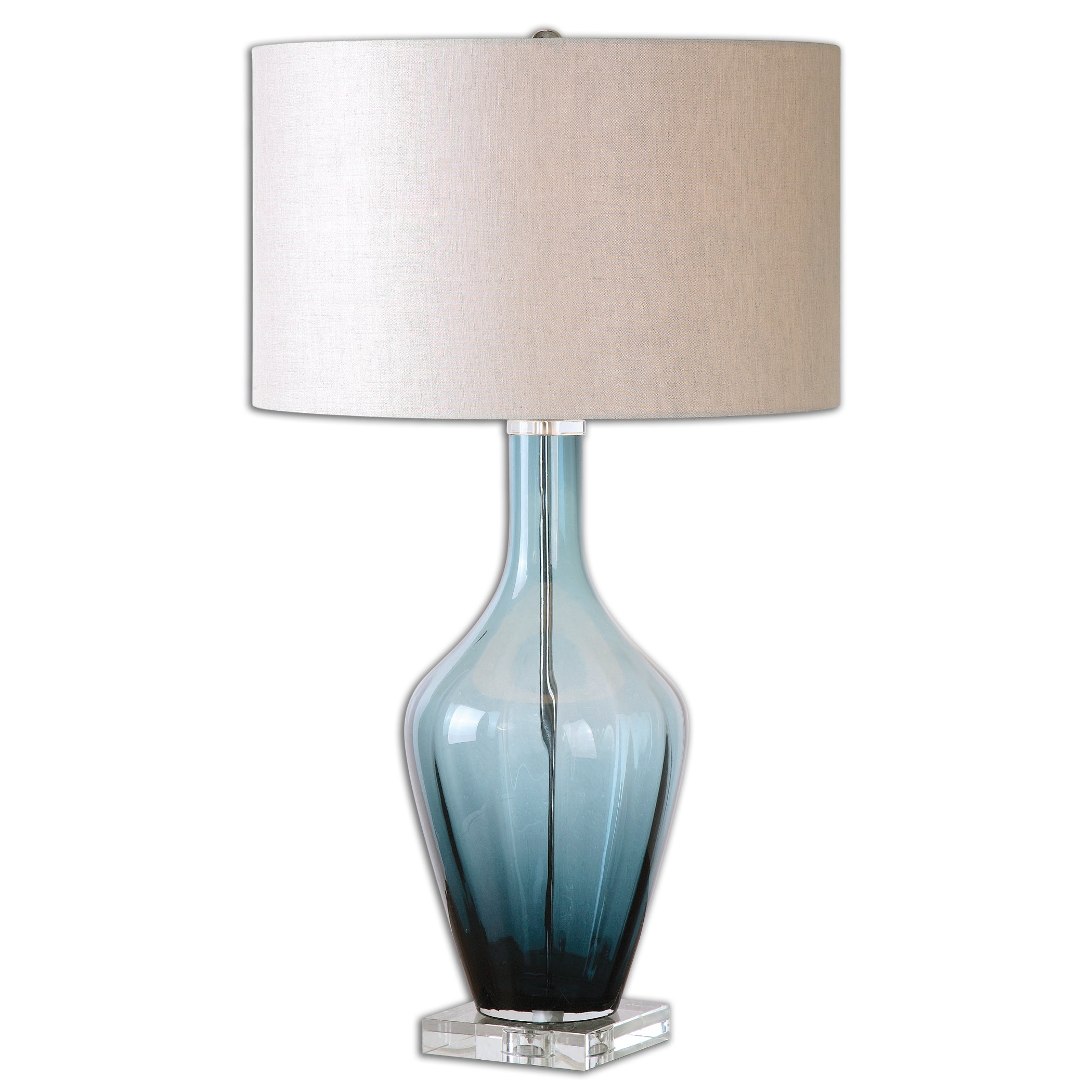 Hagano Blue Glass Table Lamp