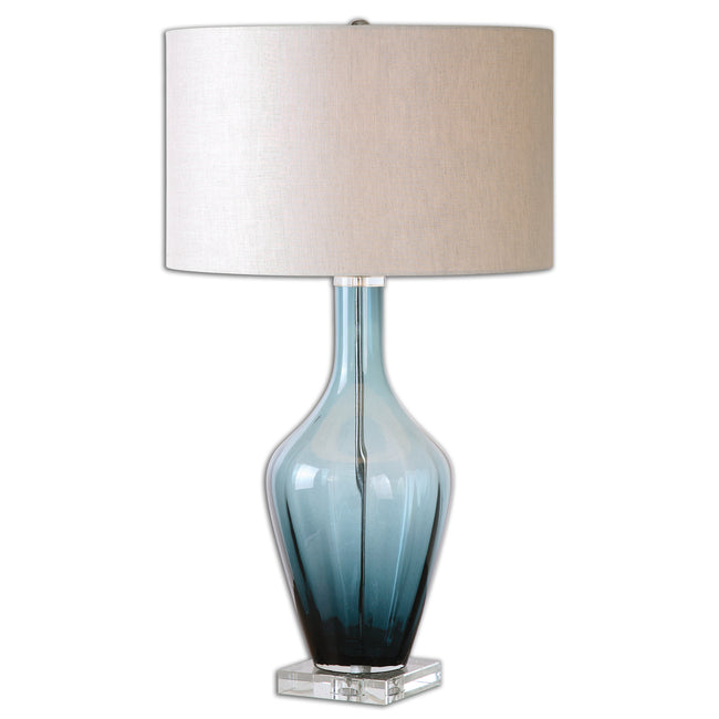 Hagano Blue Glass Table Lamp