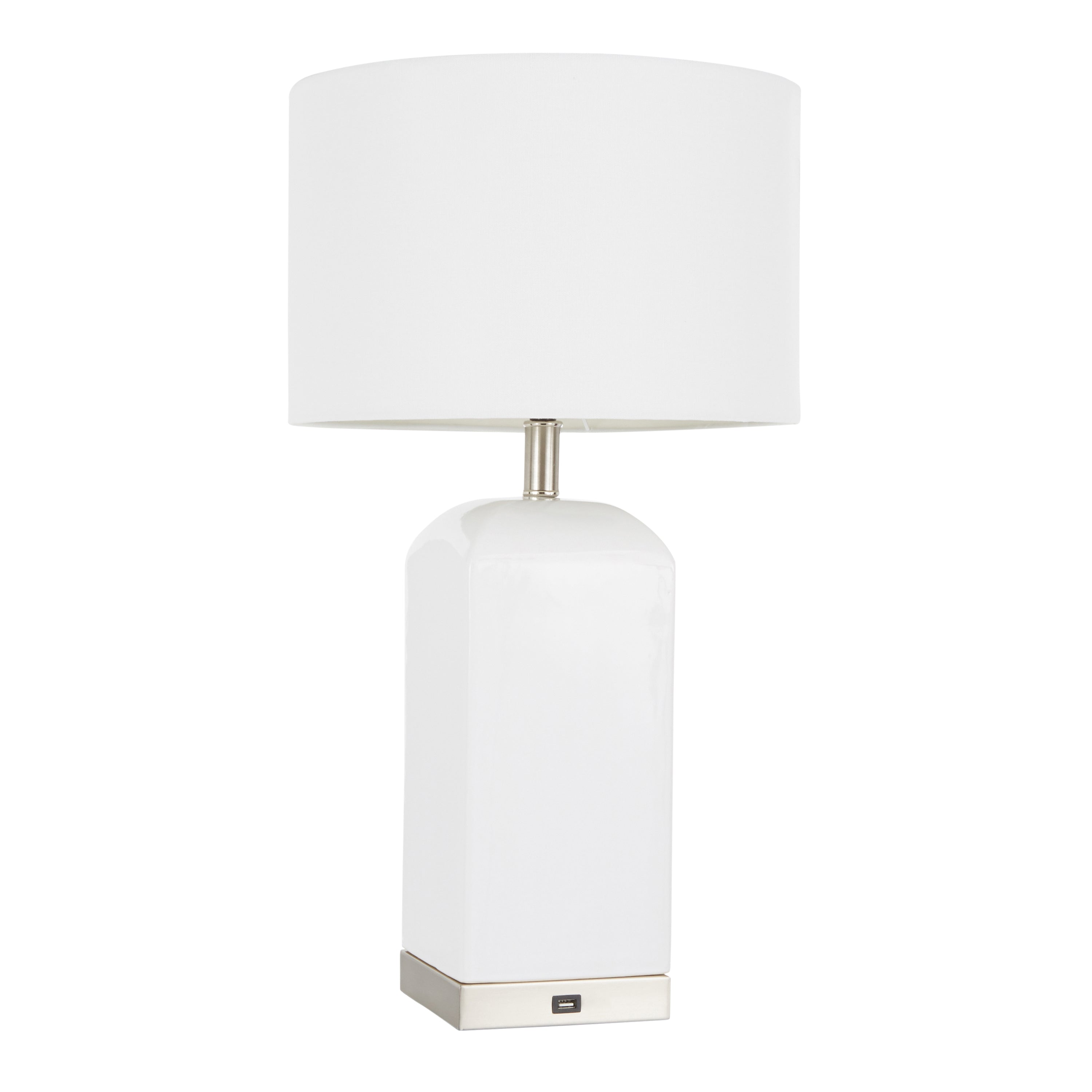 Carmen Table Lamp - 24.5", White Base