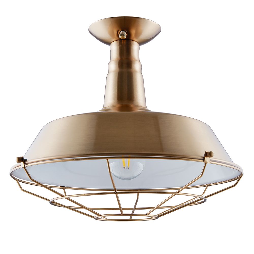 Amero Flush Mount Lamp - Antique Brass