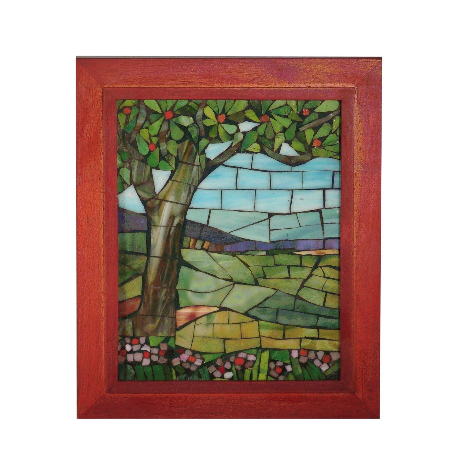 Springdale 10" H View Mt Mansfield Mosaic Art Glass Wall Panel