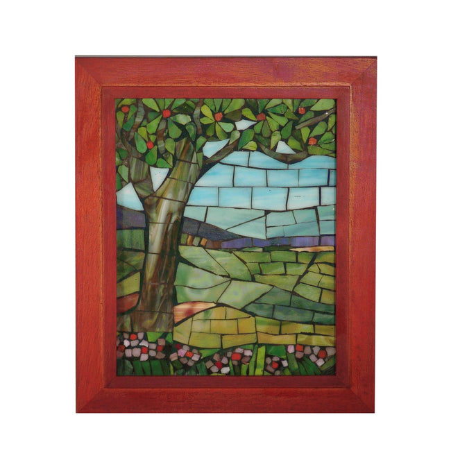 Springdale 10" H View Mt Mansfield Mosaic Art Glass Wall Panel