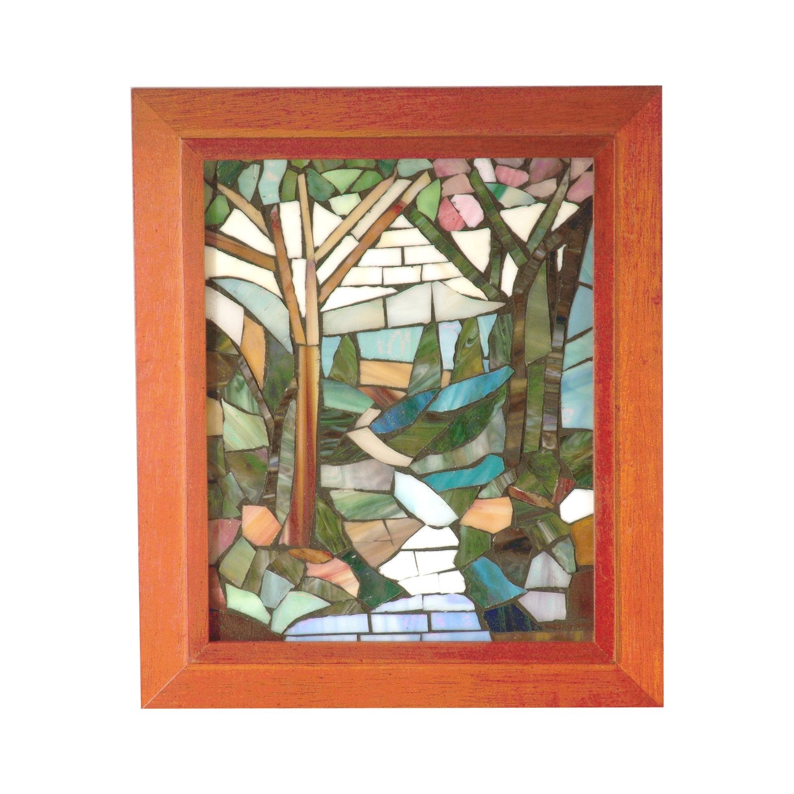 Springdale 10" H Waterbrook Mosaic Art Glass Wall Panel