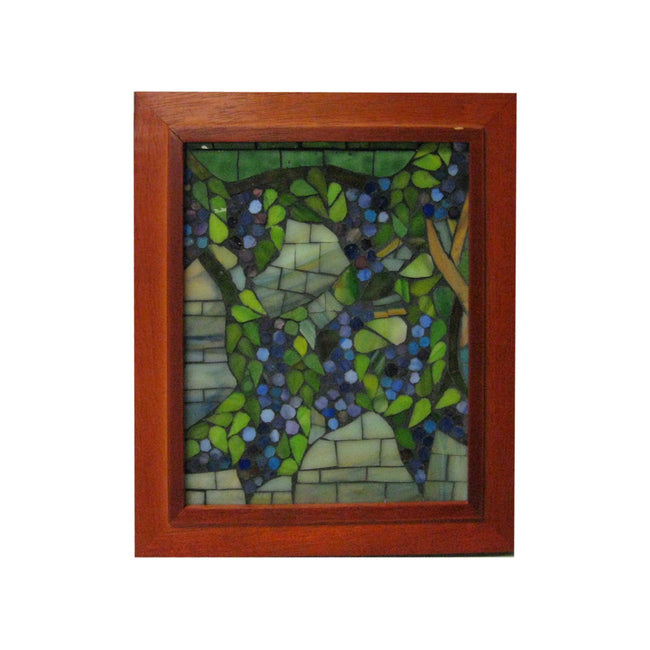 Springdale 10" H Snowball Wisteria Mosaic Art Glass Wall Panel