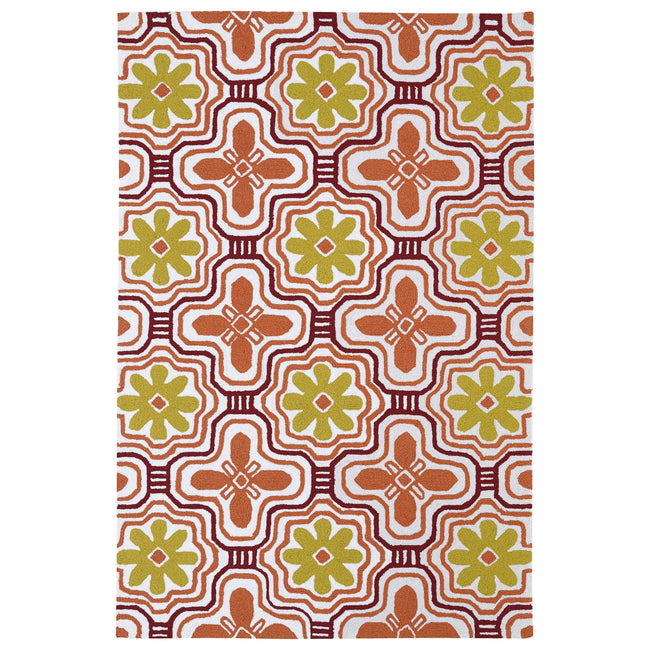 Matira Handmade Outdoor Rug - 7'6" x 9', Tangerine, MAT02