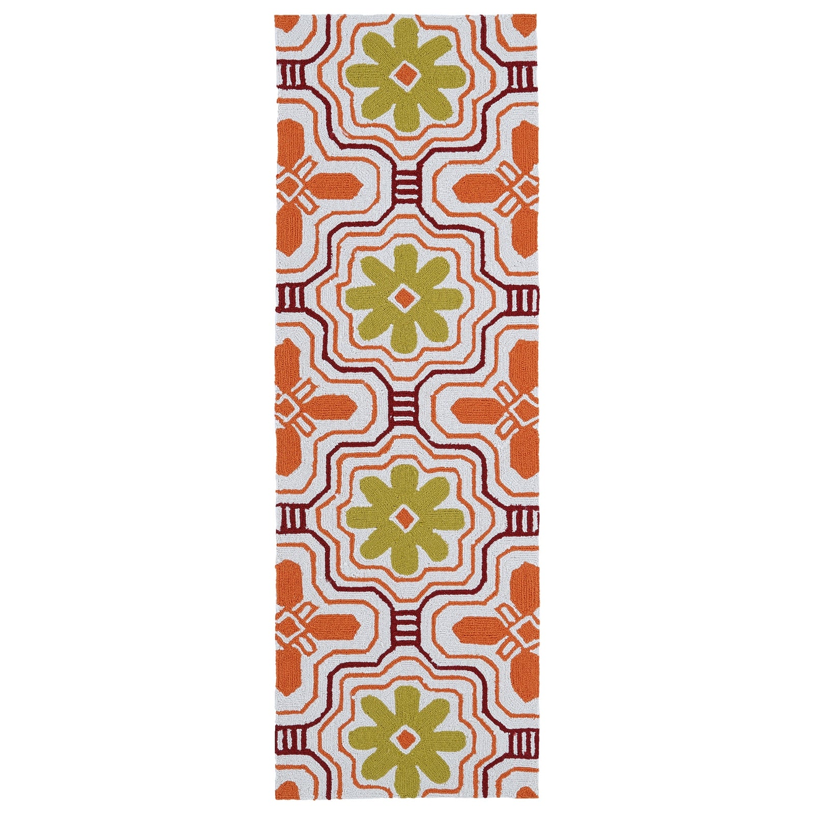 Matira Handmade Outdoor Runner - 2' x 6', Tangerine, MAT02