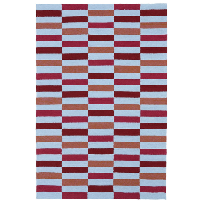 Matira Handmade Outdoor Rug - 7'6" x 9', Cranberry, MAT03