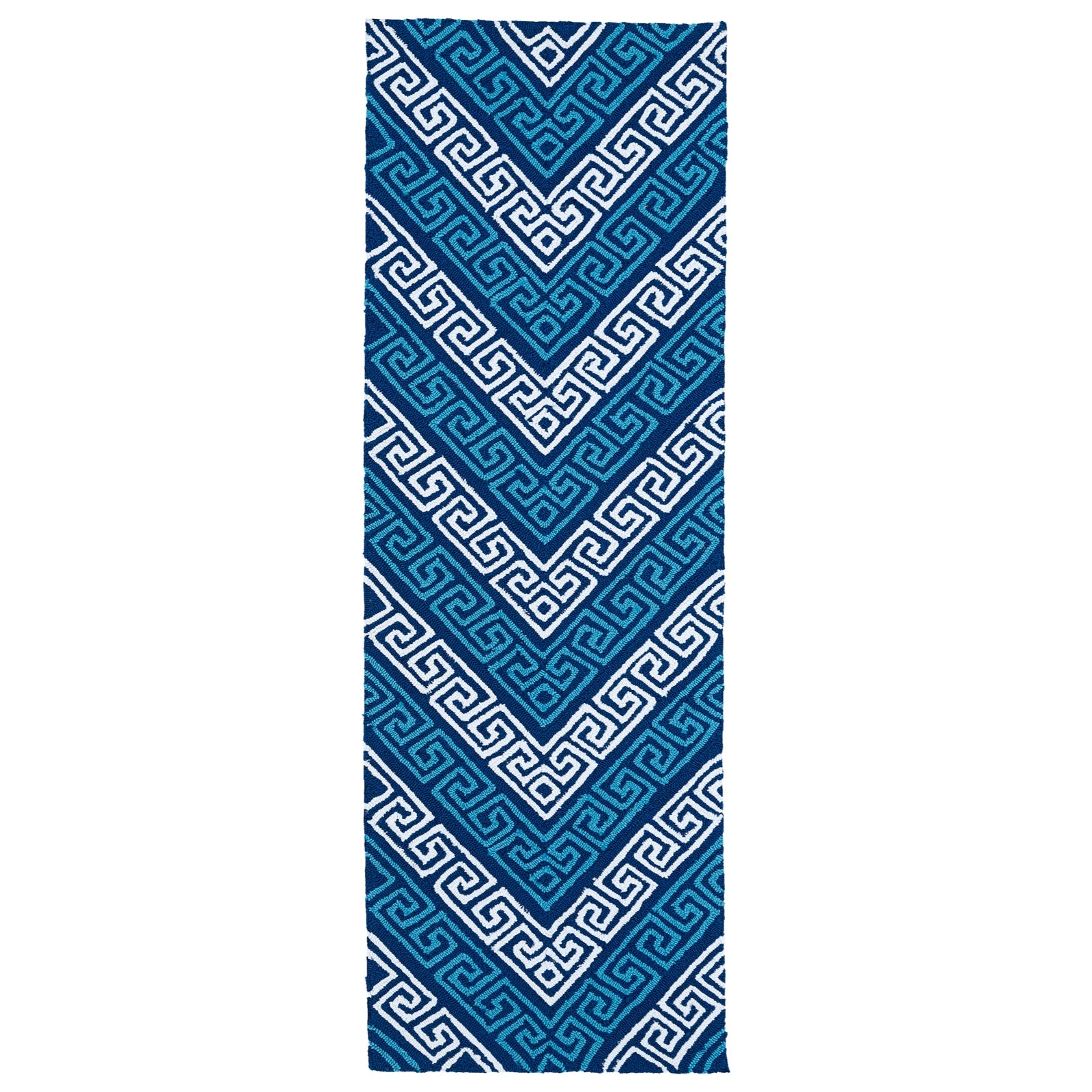 Matira Handmade Outdoor Runner - 2' x 6', Blue, MAT11