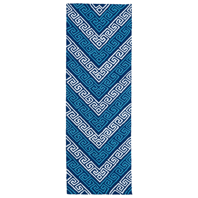 Matira Handmade Outdoor Runner - 2' x 6', Blue, MAT11