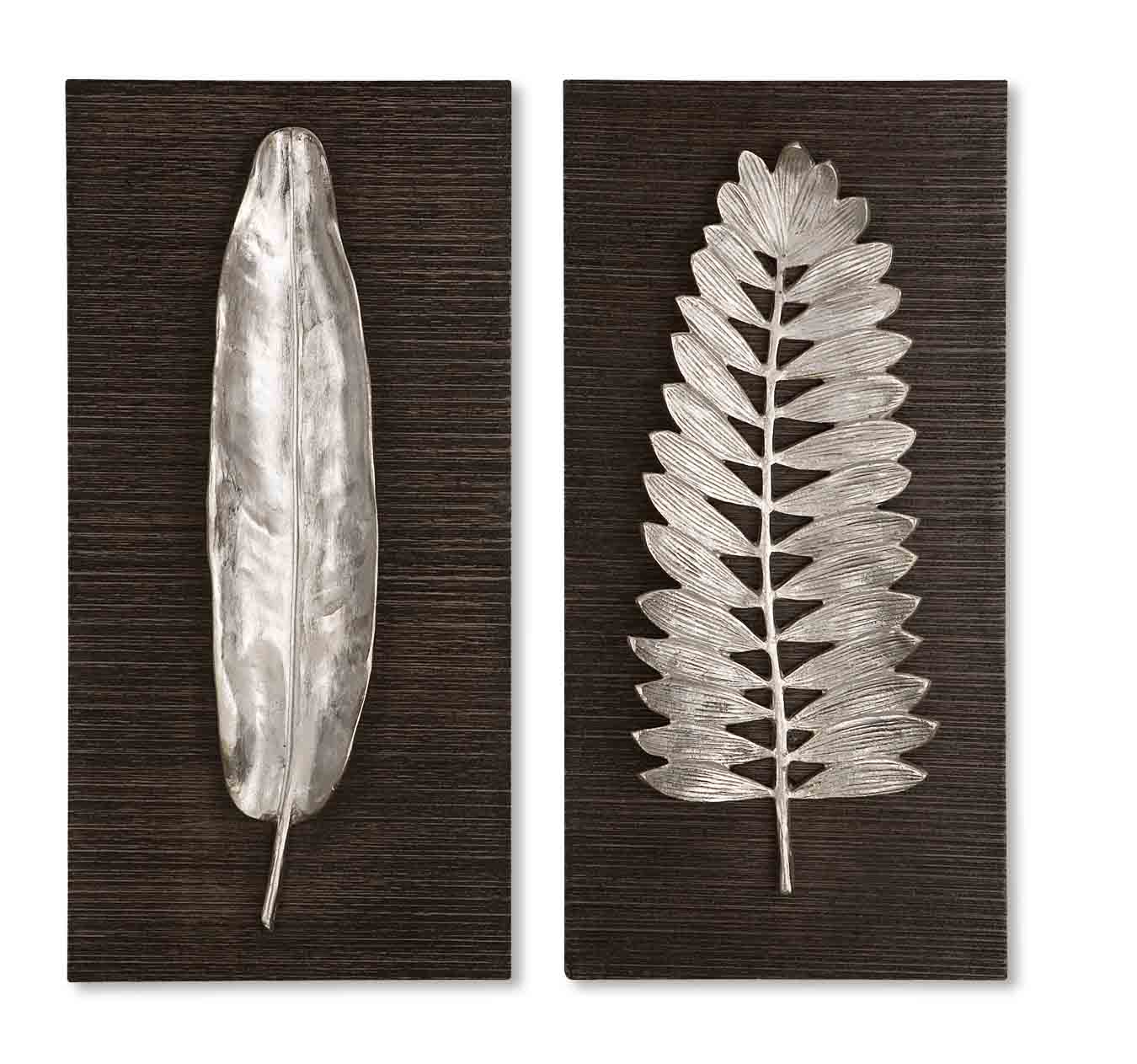 Silver Leaves Wall Art