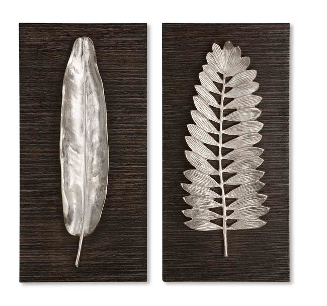 Silver Leaves Wall Art