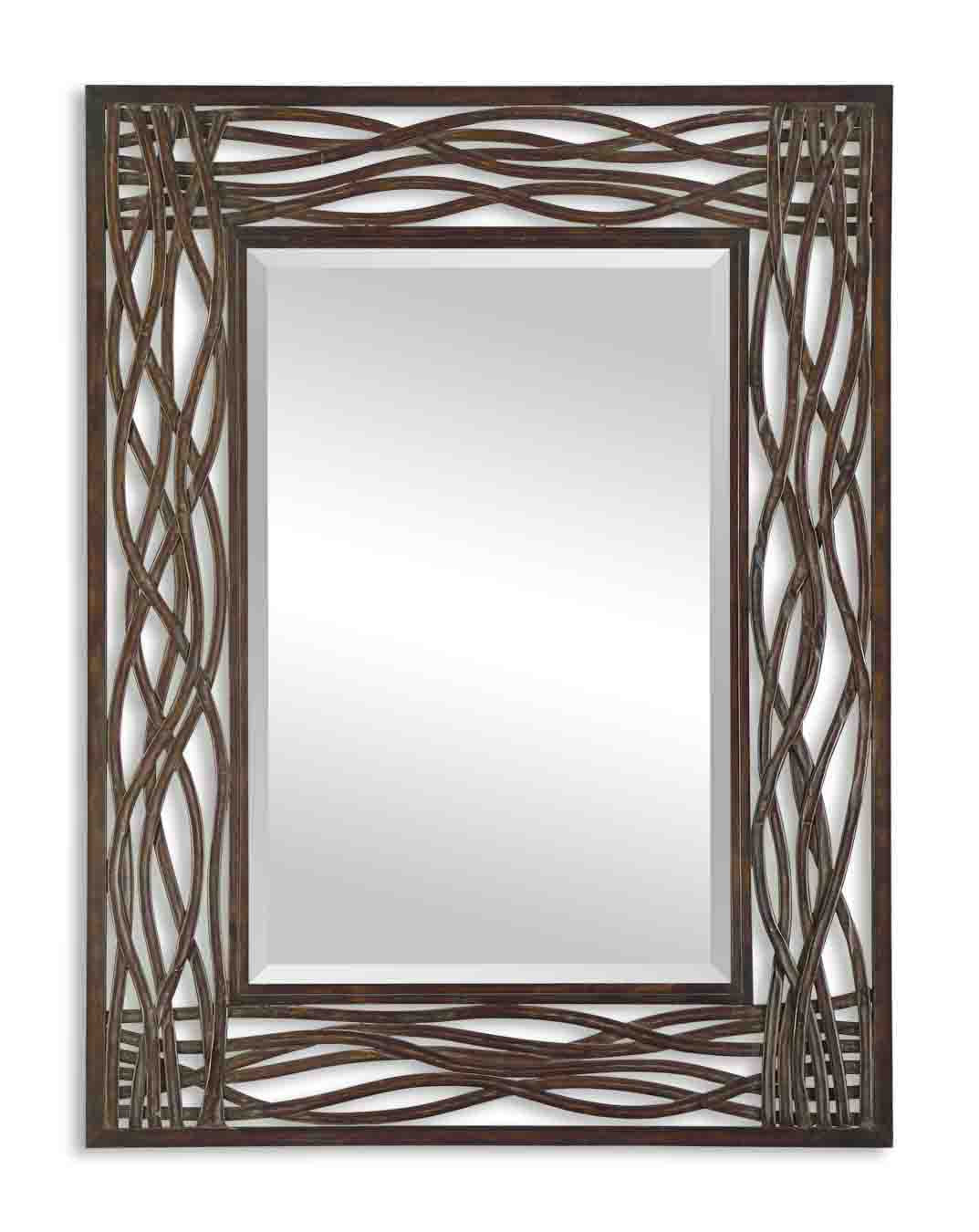 Dorigrass Brown Metal Mirror