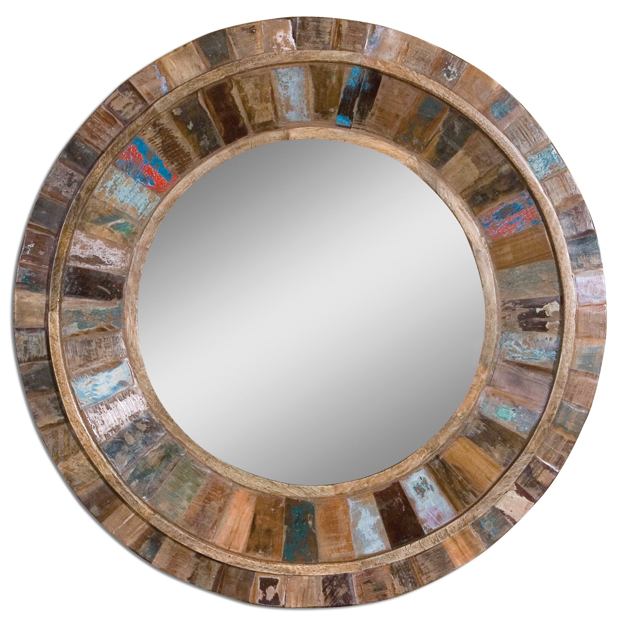 Jeremiah Round Wood Mirror