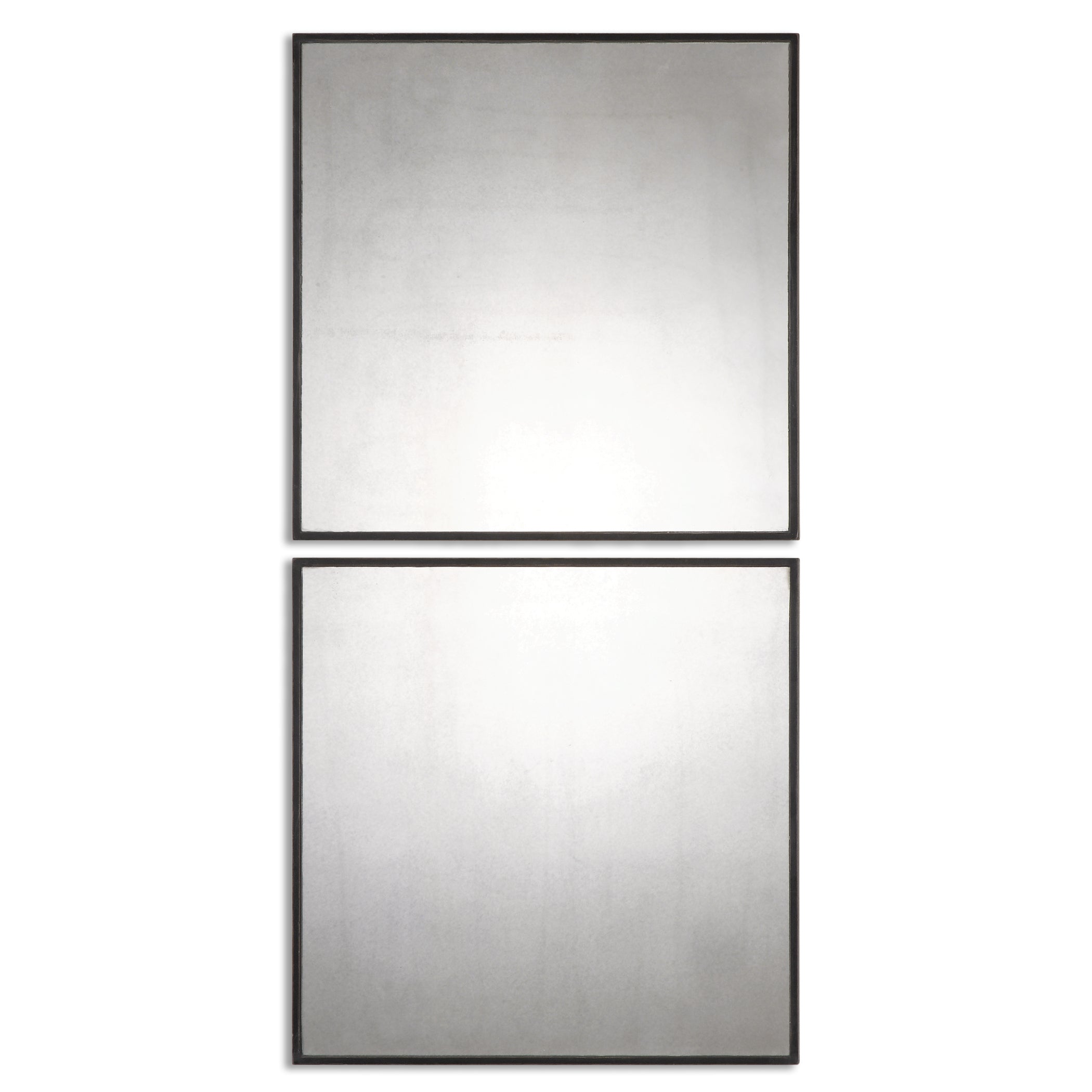 Matty Antiqued Square Mirrors - Set of 2