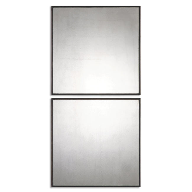 Matty Antiqued Square Mirrors - Set of 2