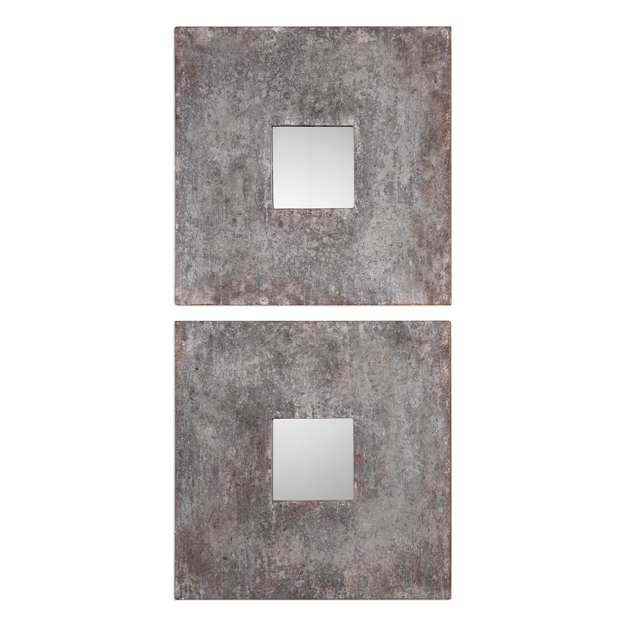 Altha Burnished Square Mirrors - Set of 2