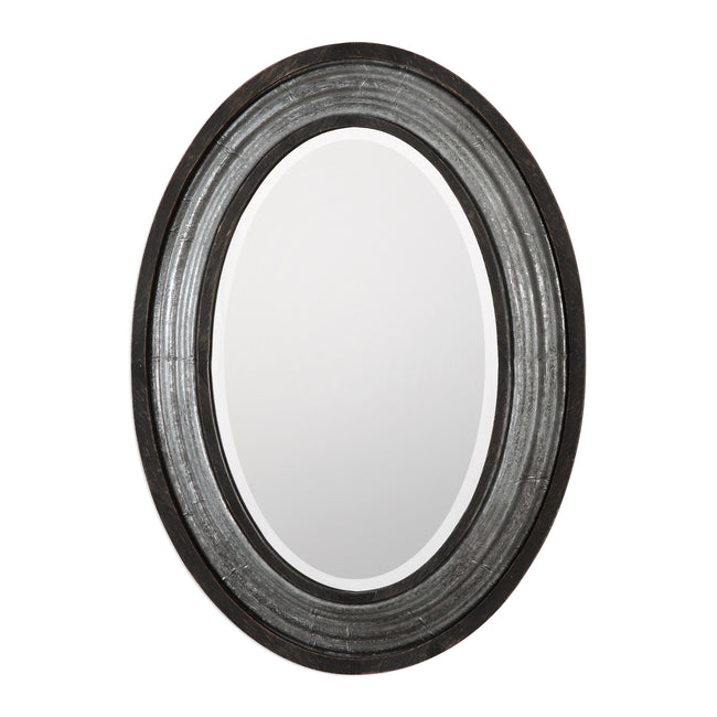 Galina Iron Oval Mirror