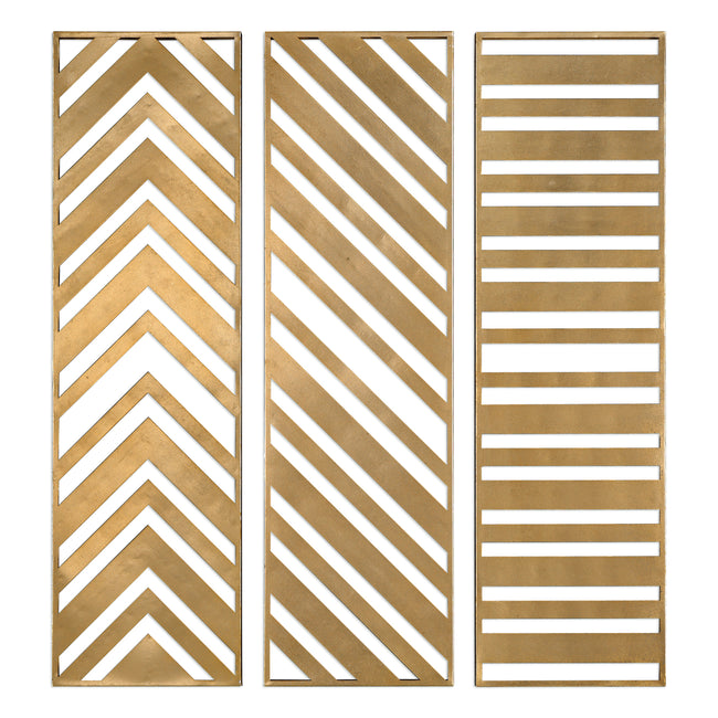 Zahara Gold Panels - Set of 3