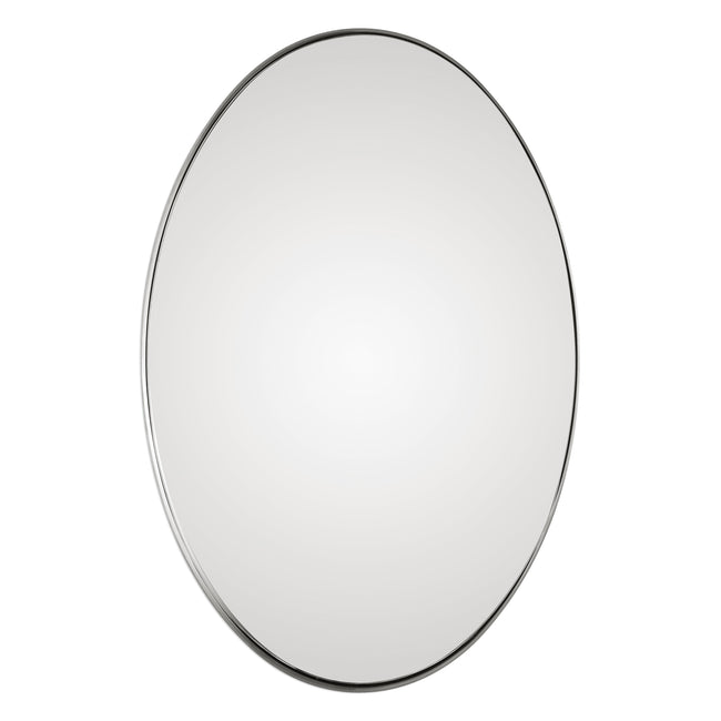 Pursley Brushed Nickel Oval Mirror