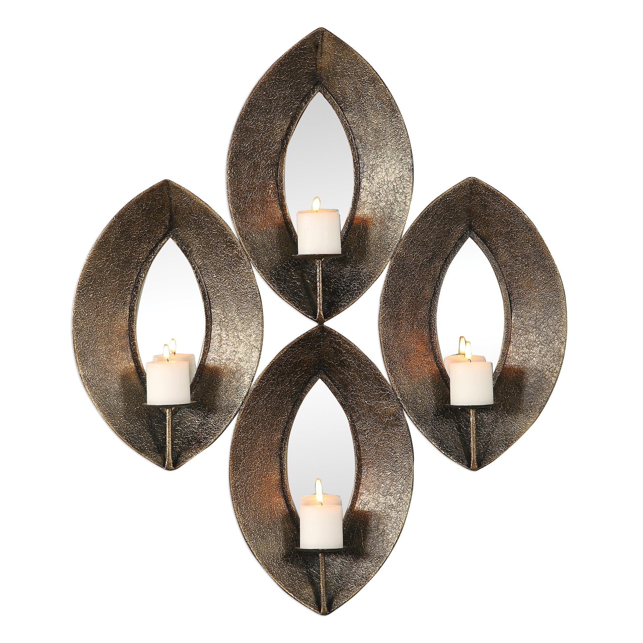 Nina Antique Bronze 4 Candle Sconce