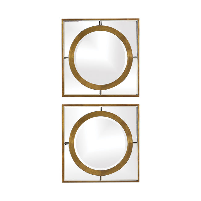 Gaza Gold Square Mirrors - Set of 2