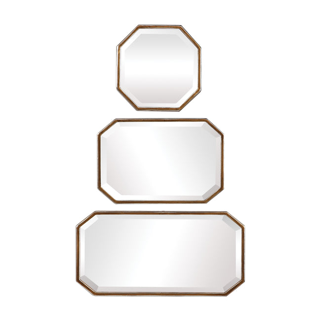 Trois Gold Mirrors - Set of 3