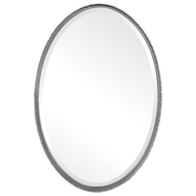 Reva Silver Oval Mirror