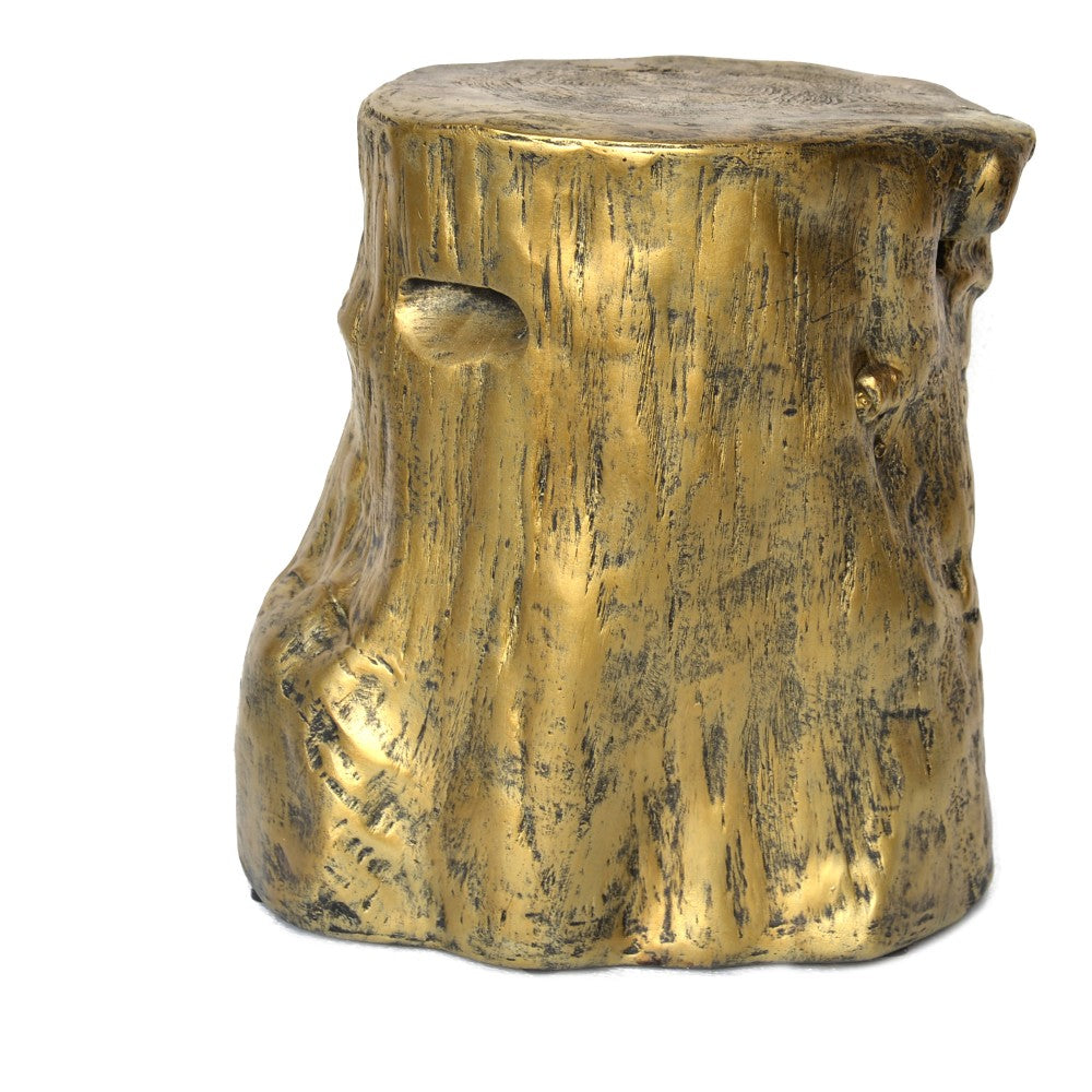 Log Stool - Gold