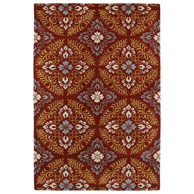 Melange Hand Tufted Area Rug - 5' x 7'9", Red, MLG03