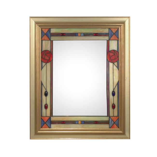 Springdale 34" H Rose Mack/Gold Tiffany Mirror