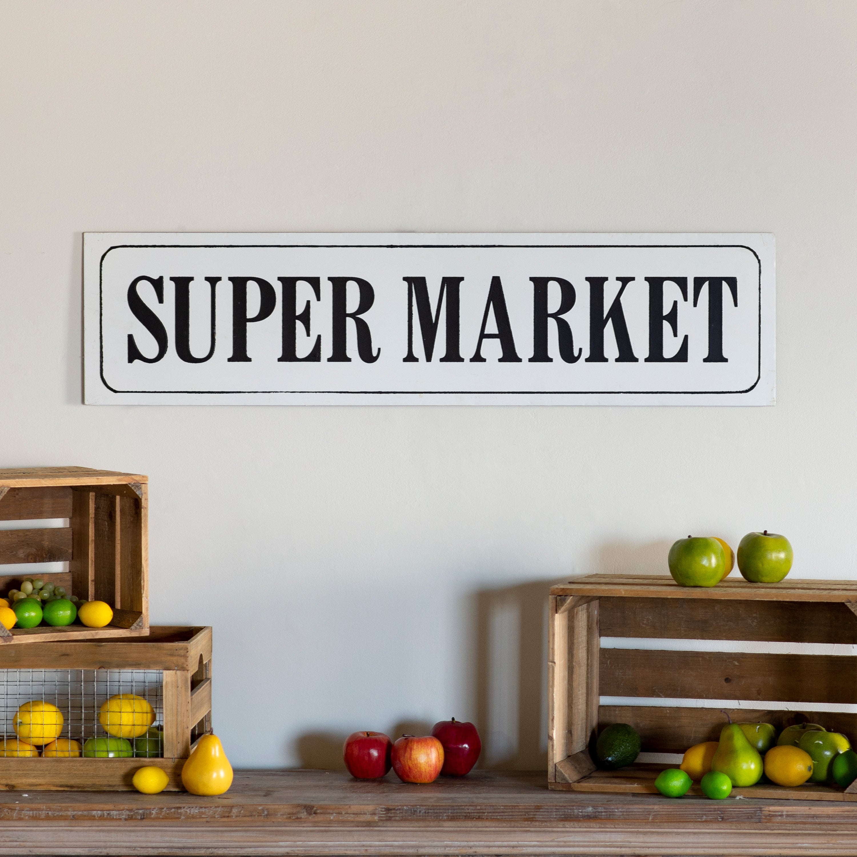 Metal Word Art - Super Market