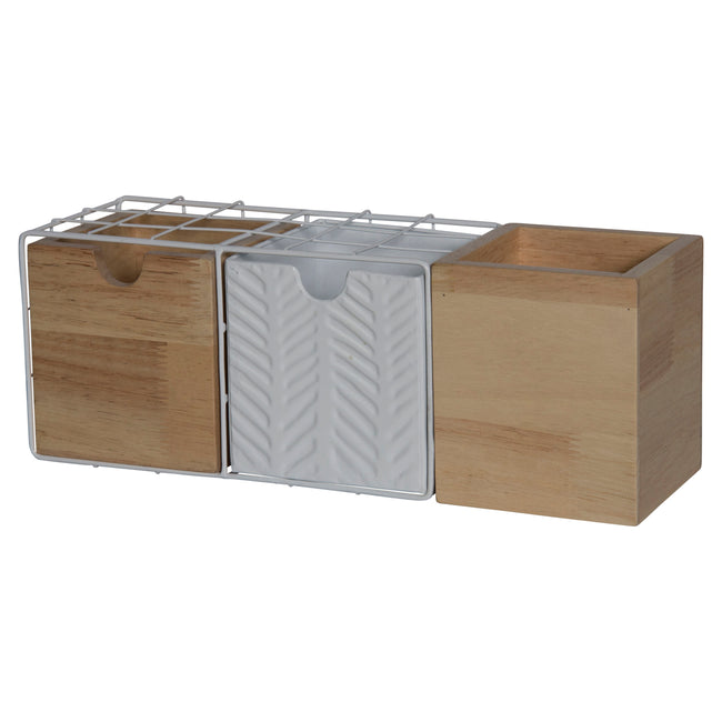 Wood/Metal Organizer - 13.6"