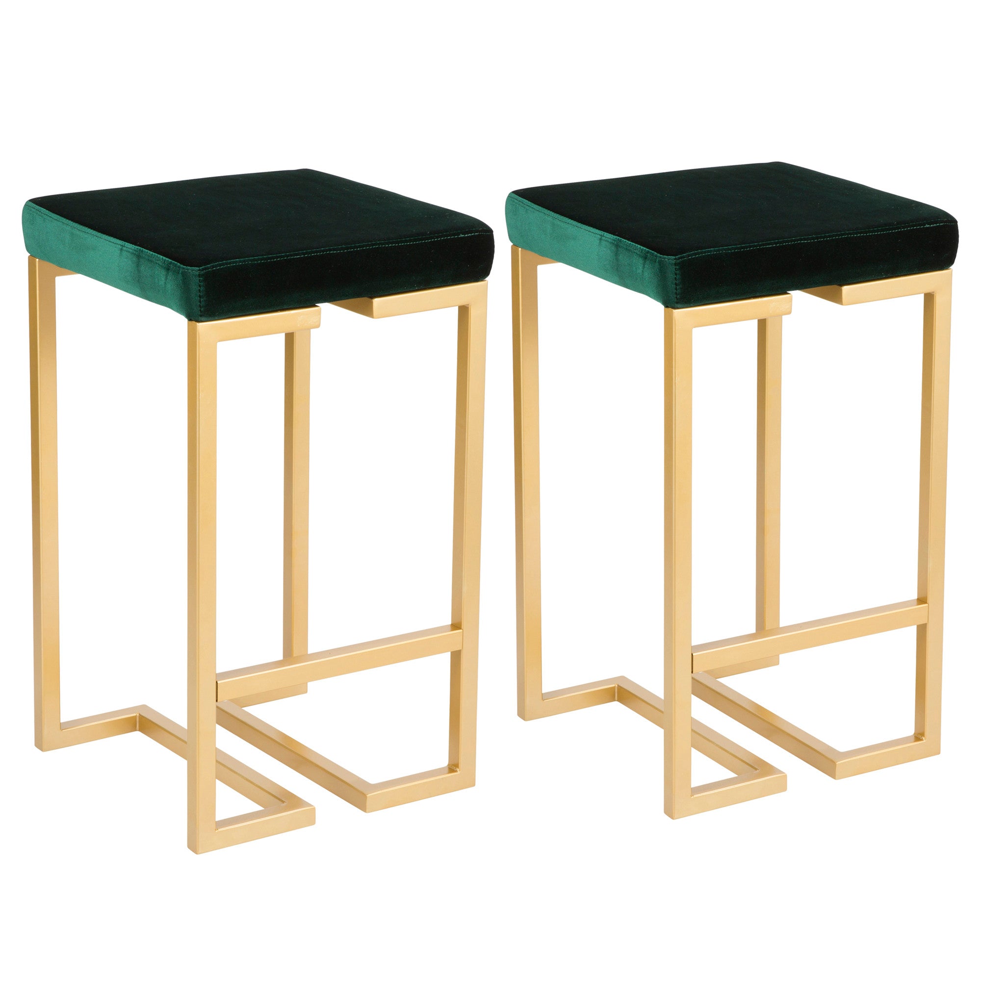 Midas 26" Counter Stool - Set of 2, Green