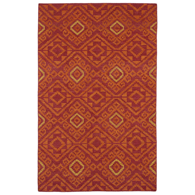 Nomad Flat-Weave Area Rug - 5' x 8', Red, NOM05