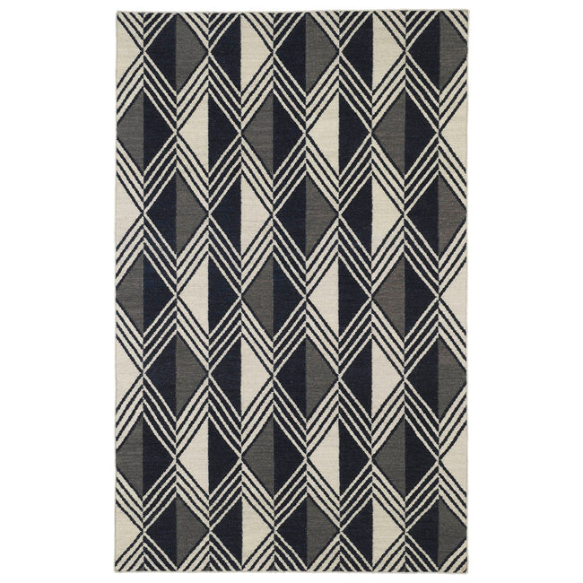 Nomad Flat-Weave Area Rug - 2' x 3', Black, NOM06