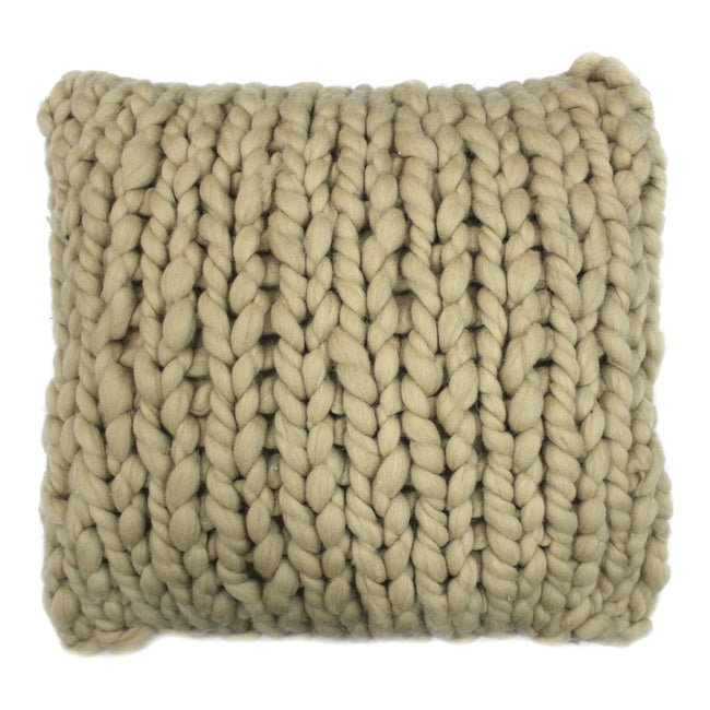 Abuela Wool Feather Cushion - Sand