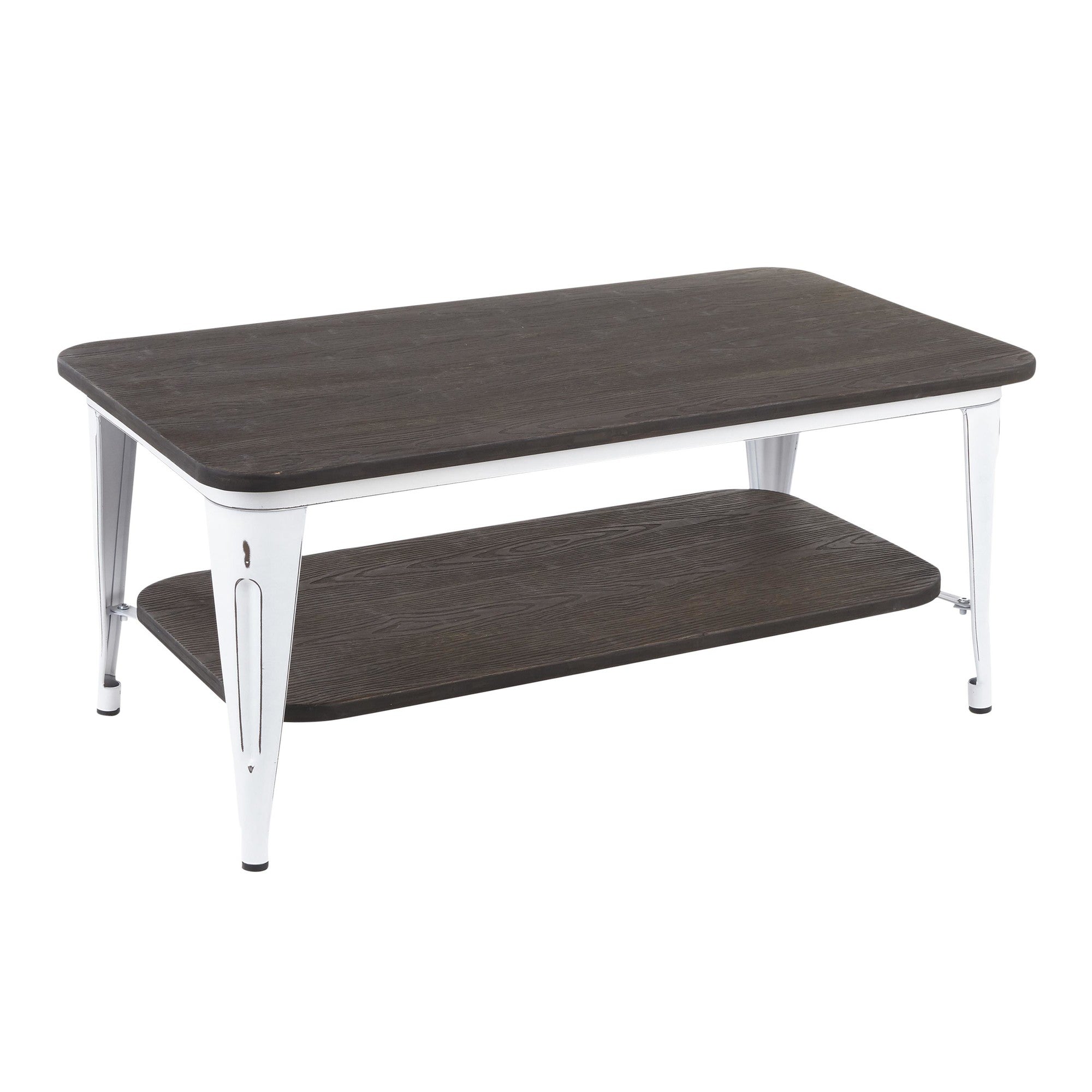 Oregon Coffee Table - Vintage White and Espresso