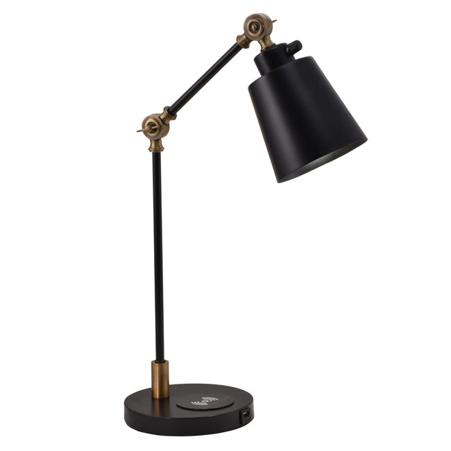 Springdale 23" H Empire Multi-Direction Desk Lamp With Wireless and USB Charger