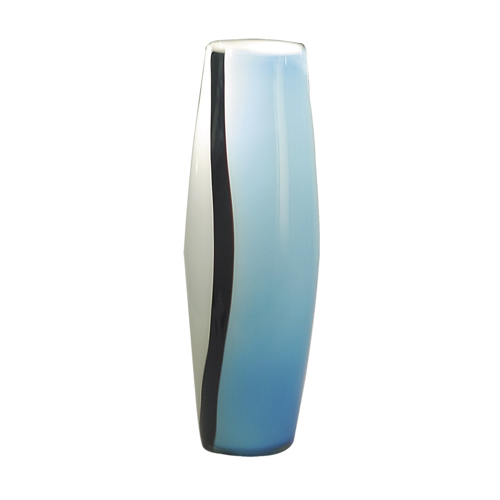 Springdale 18" H Artic Blue Hand Blown Art Glass Vase