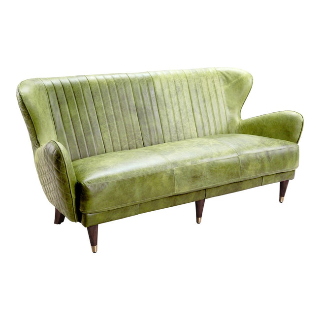 Keaton Leather Sofa Emerald