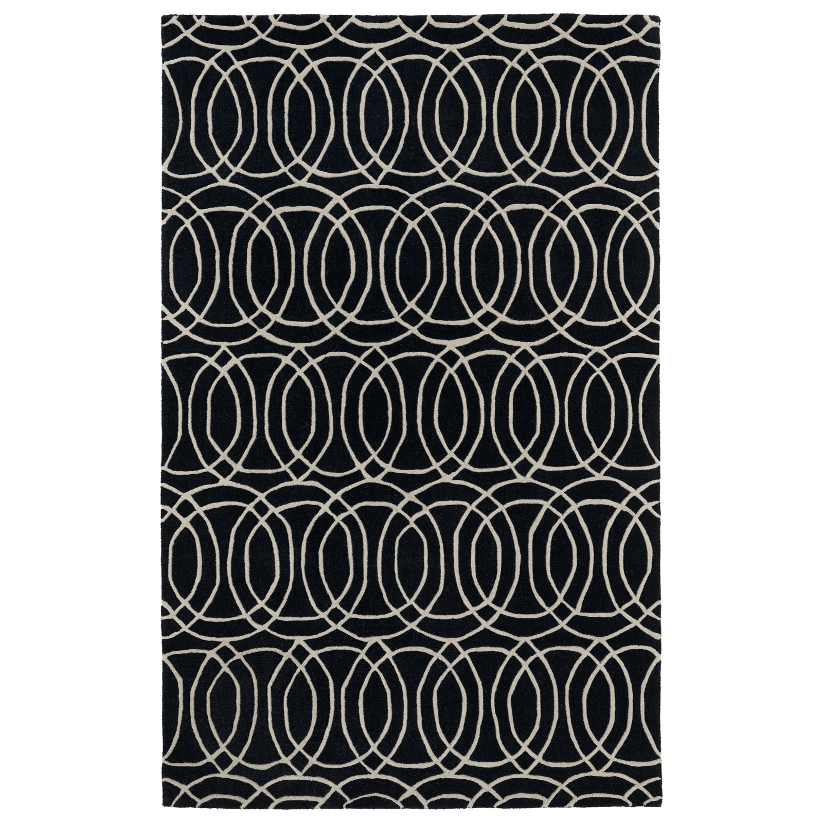 Revolution Hand Tufted Area Rug - 5' x 7'9", Black, REV02