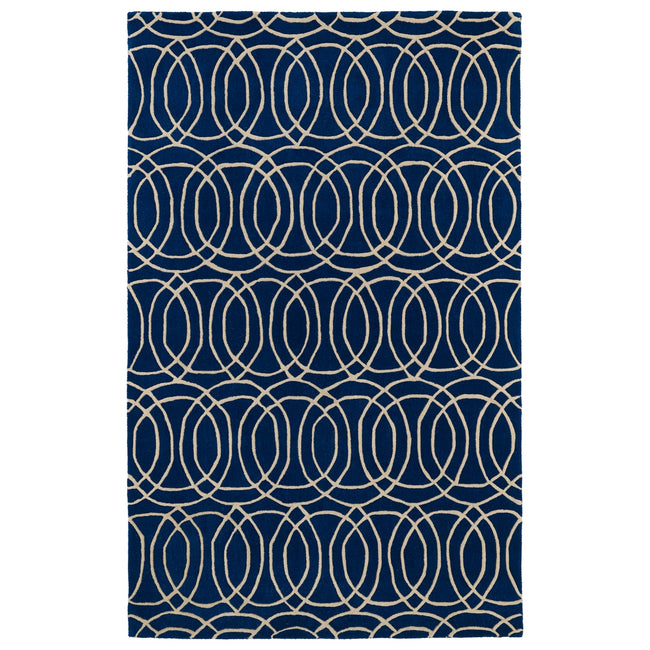 Revolution Hand Tufted Area Rug - 2' x 3', Navy, REV02