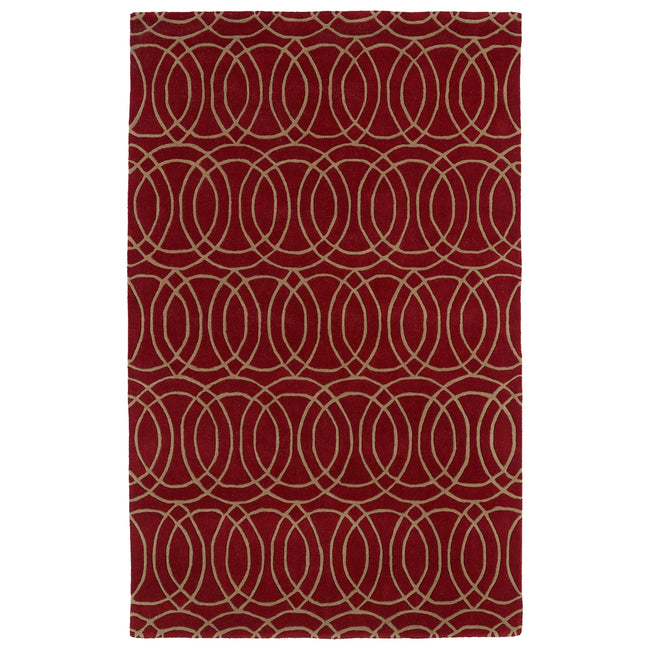 Revolution Hand Tufted Area Rug - 8' x 11', Red, REV02