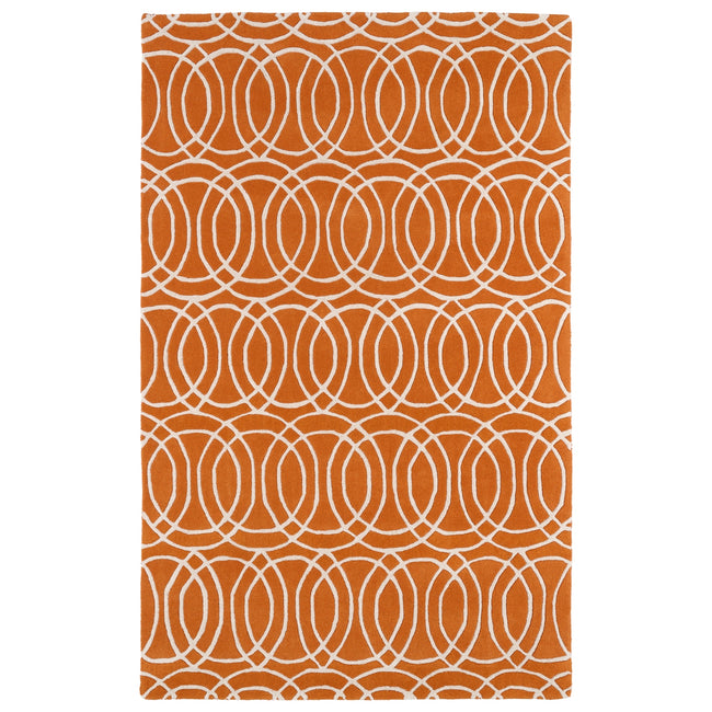 Revolution Hand Tufted Area Rug - 5' x 7'9", Orange, REV02