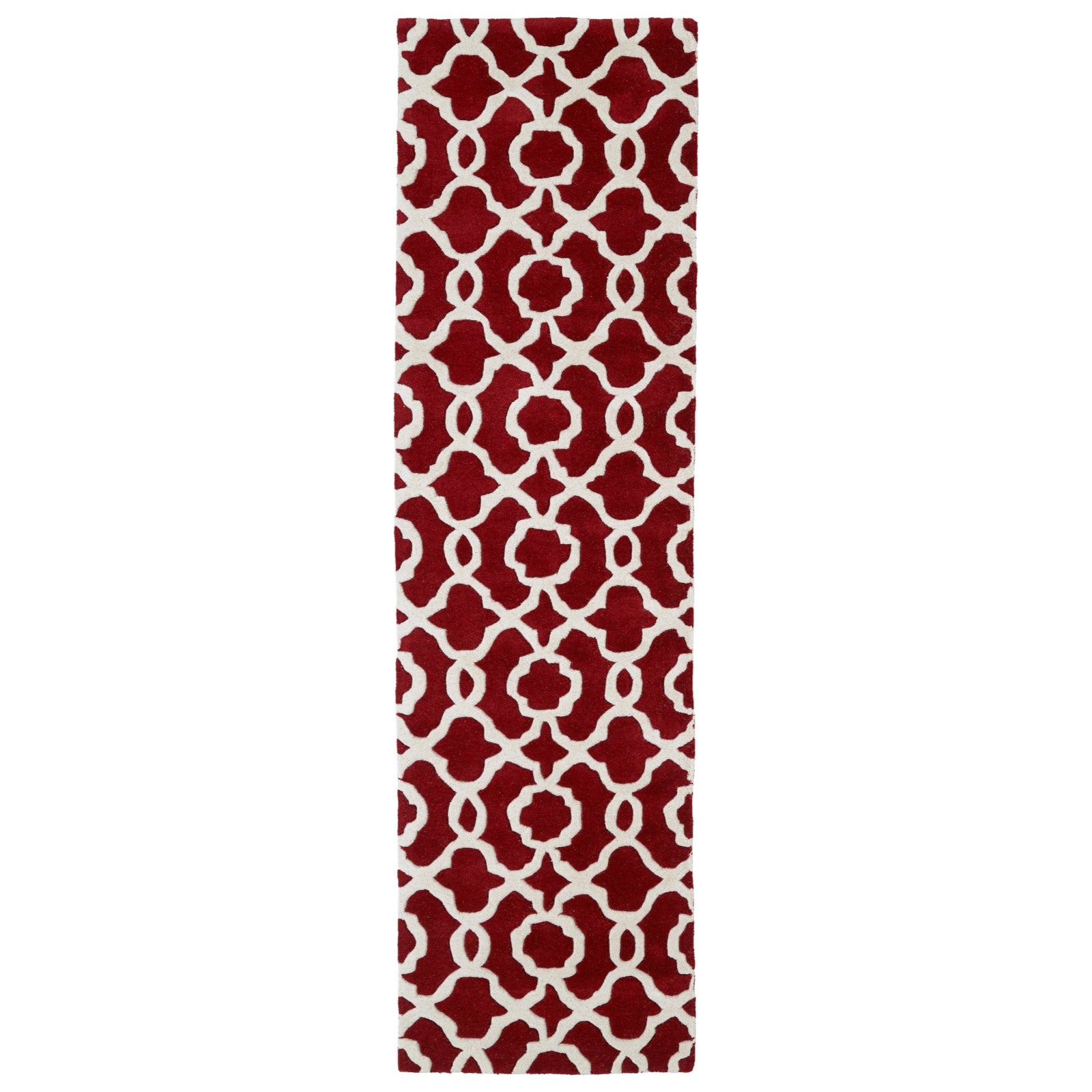 Revolution Hand Tufted Runner - 2'3" x 8', Red , REV03