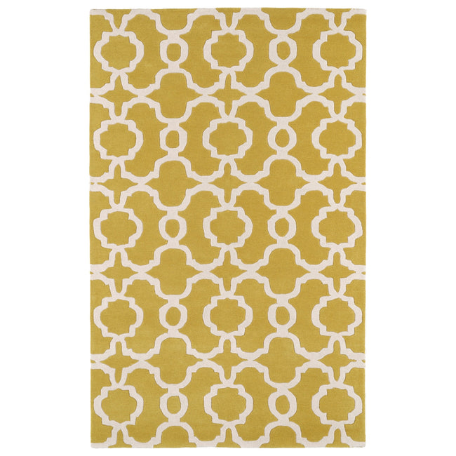 Revolution Hand Tufted Area Rug - 5' x 7'9", Yellow, REV03