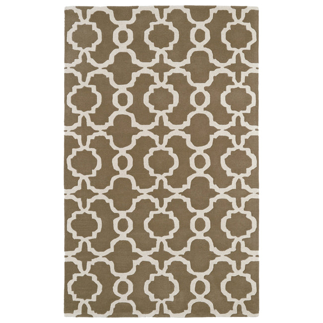 Revolution Hand Tufted Area Rug - 5' x 7'9", Light Brown, REV03