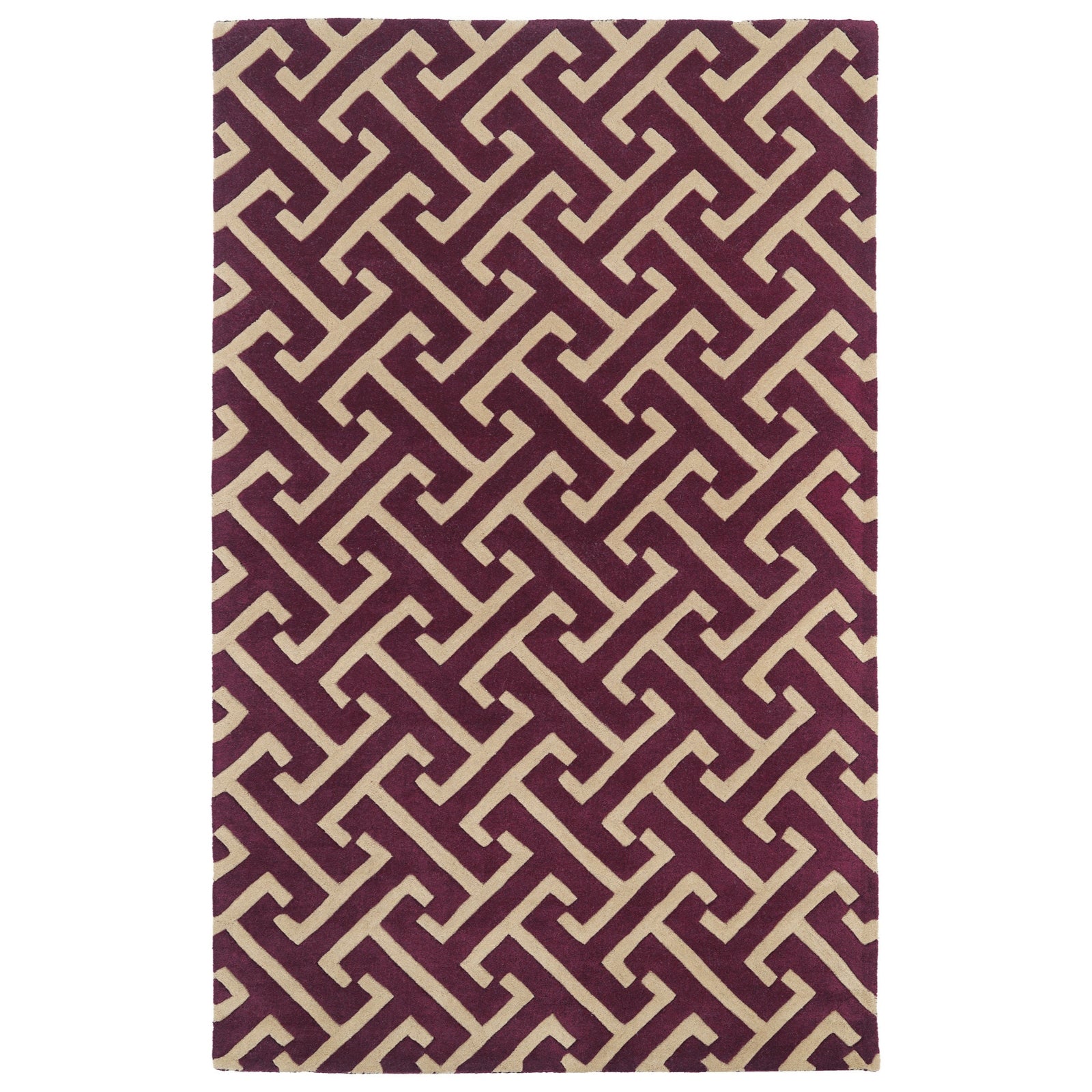 Revolution Hand Tufted Area Rug - 8' x 11', Plum, REV04