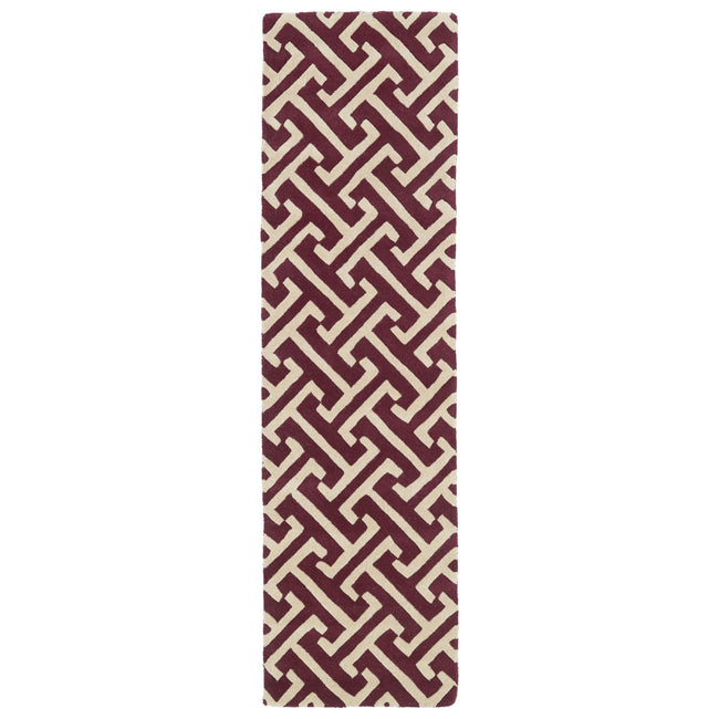 Revolution Hand Tufted Runner - 2'3" x 8', Plum, REV04