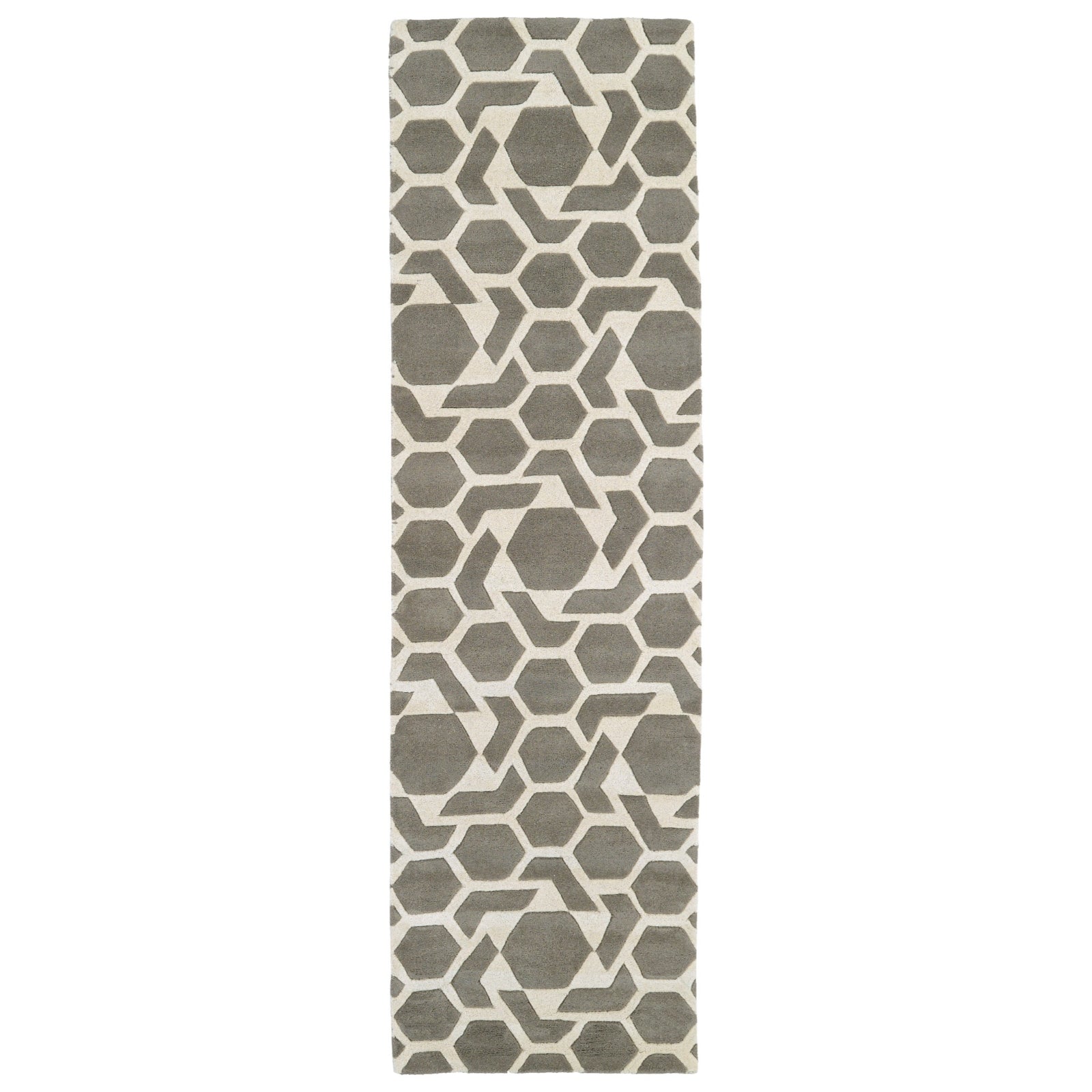 Revolution Hand Tufted Runner - 2'3" x 8', Gray, REV05